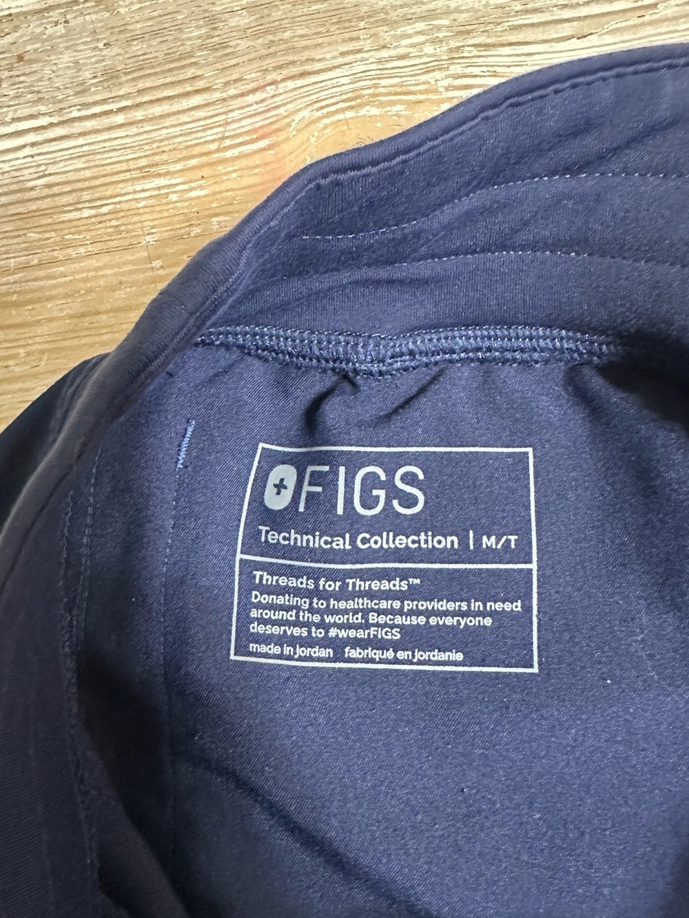 Figs Yola High-Rise Slim Scrub Pant Navy Blue Sz M Tall - Picture 11 of 14